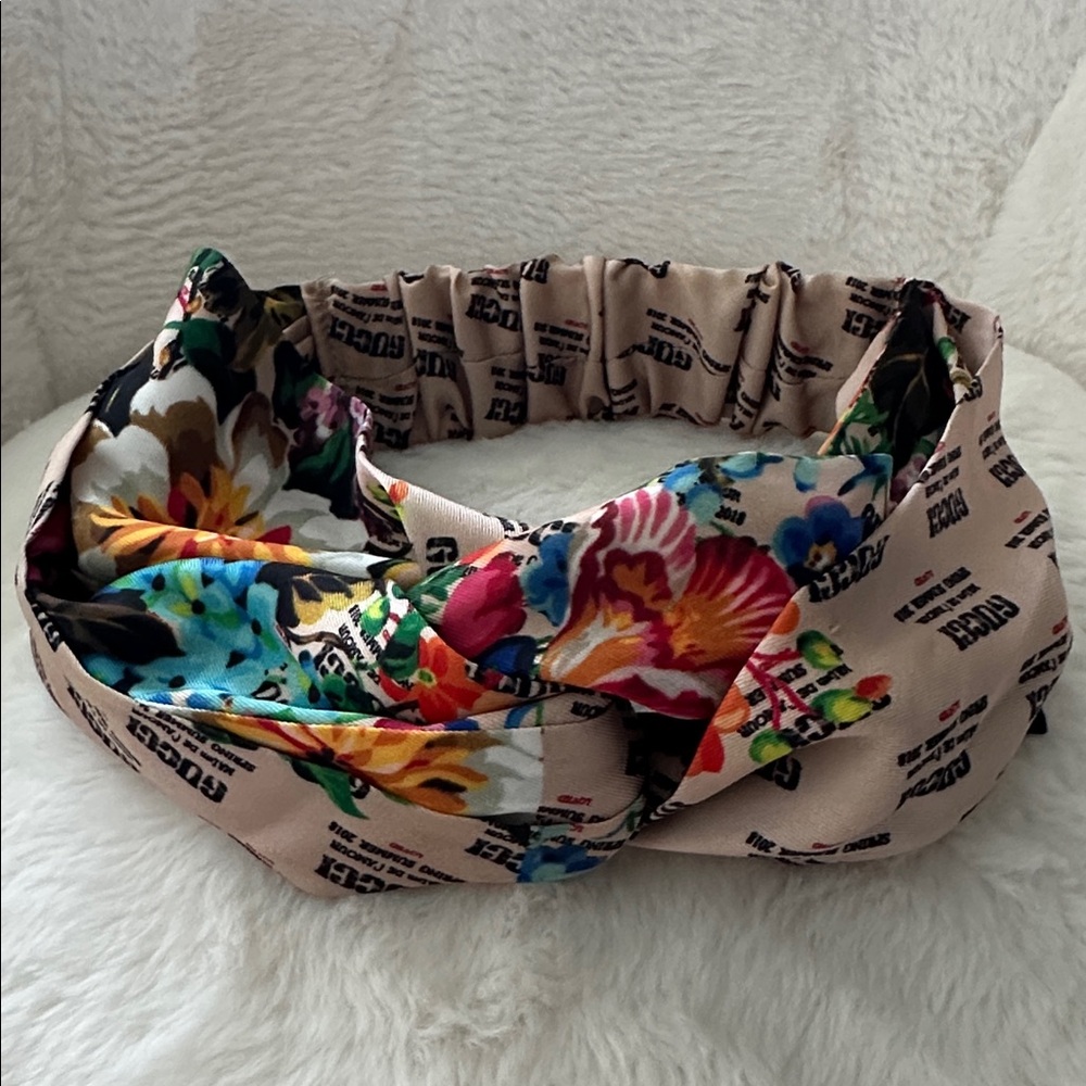 Gucci Floral Print Hairband - Silk